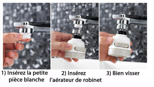 Aérateur de robinet 360 degrés